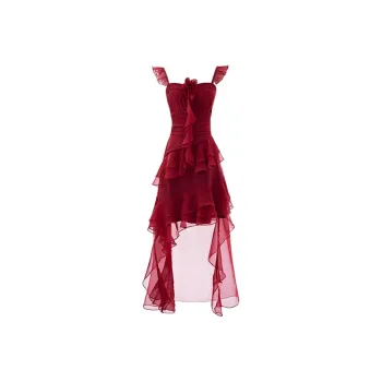 SECFLY OFFICIAL Slip Dress Women's Red