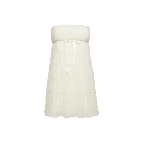 PRINCESS POLLY OPALETTE STRAPLESS MINI DRESS Sleeveless Dress Women's CREAM/Cream
