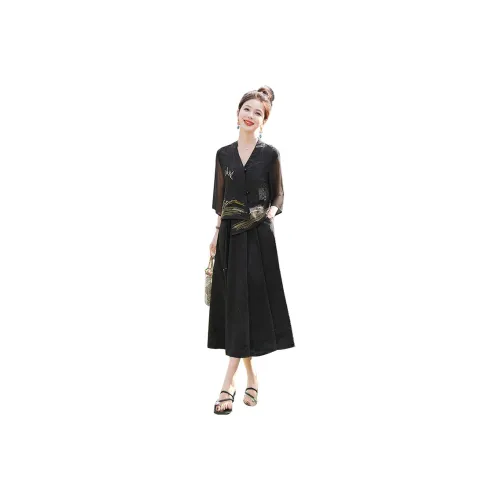 Cypress House Skirt Set Women's Black