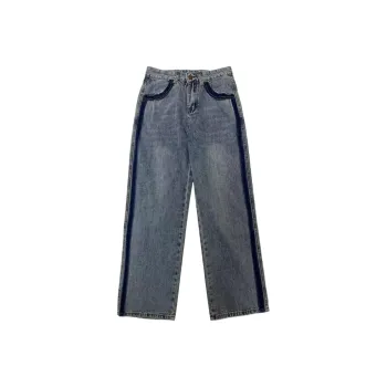 FAWENXIANGZI Jeans Women's Vintage Blue