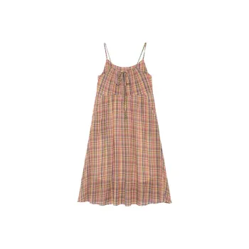 ZWTX STUDIO Slip Dresses Women's Orange Red
