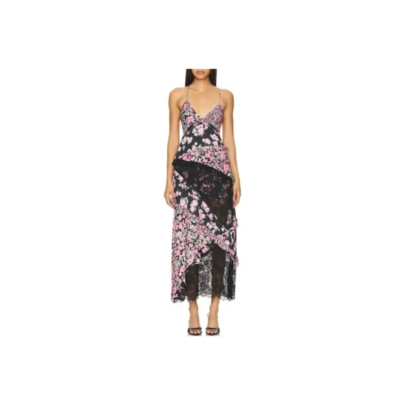 FOR LOVE & LEMONS Slip Dress Women's Black-0