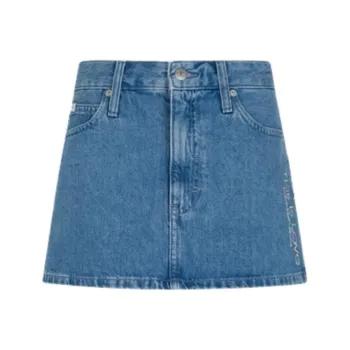 CALVIN KLEIN Denim Short Skirts Women's Denim Blue