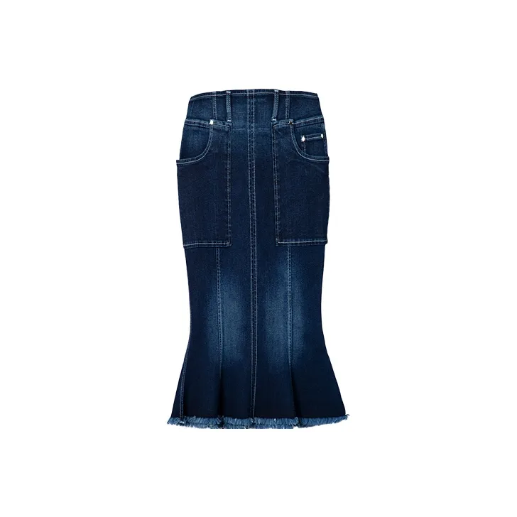 CM Denim Short Skirts Women's Navy Blue-0