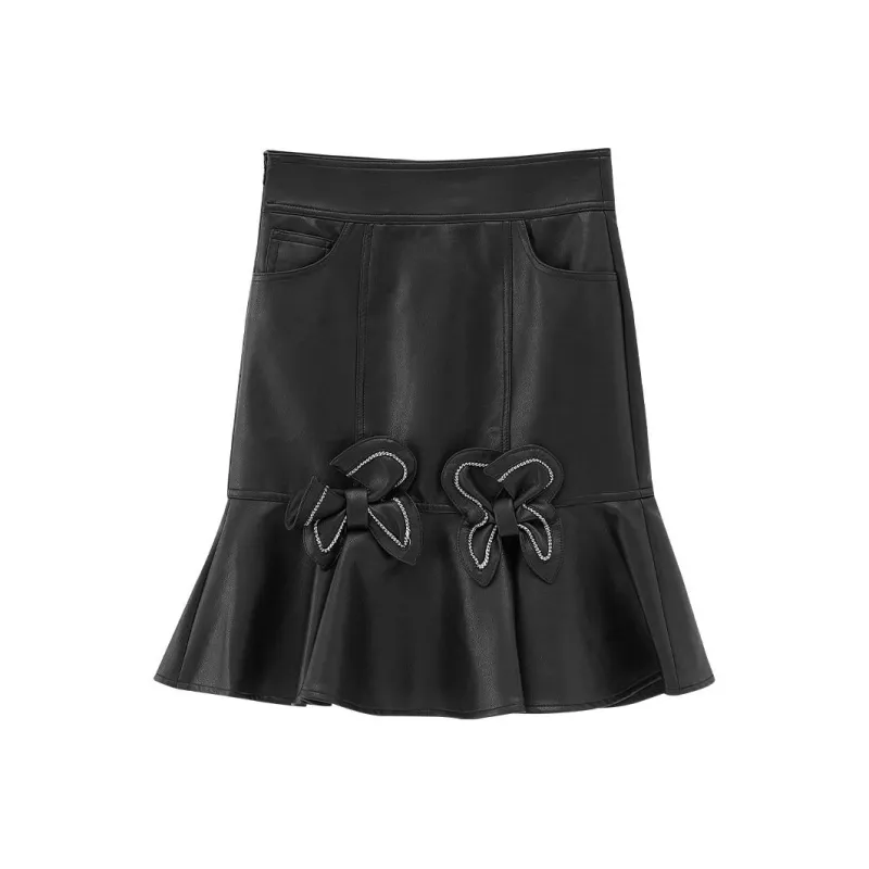 LULUALWAYS Casual Short Skirts Women's Black-0