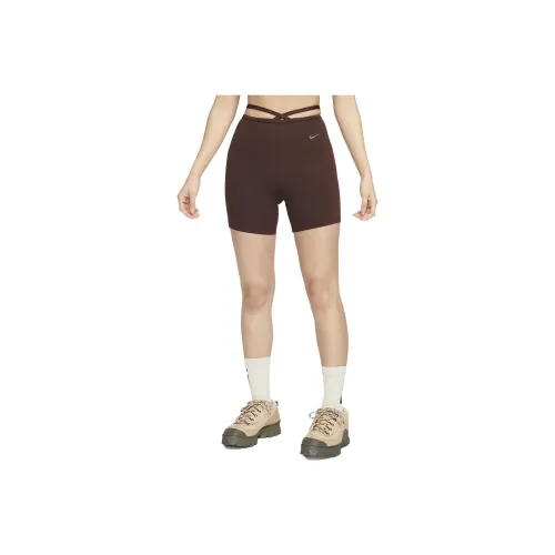 Nike Fitness Shorts Women's Brown Red