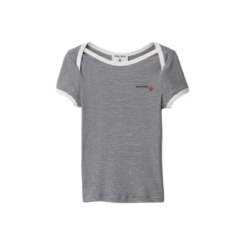 MIU MIU X Petit Bateau Striped T shirt-0