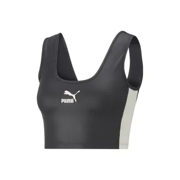 PUMA T7 Shiny T7 Shiny Cropped Top Sports Underwear Women's Black