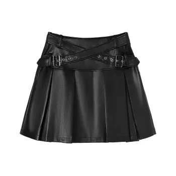 EPTISON WOMAN Leather Short Skirts Women's