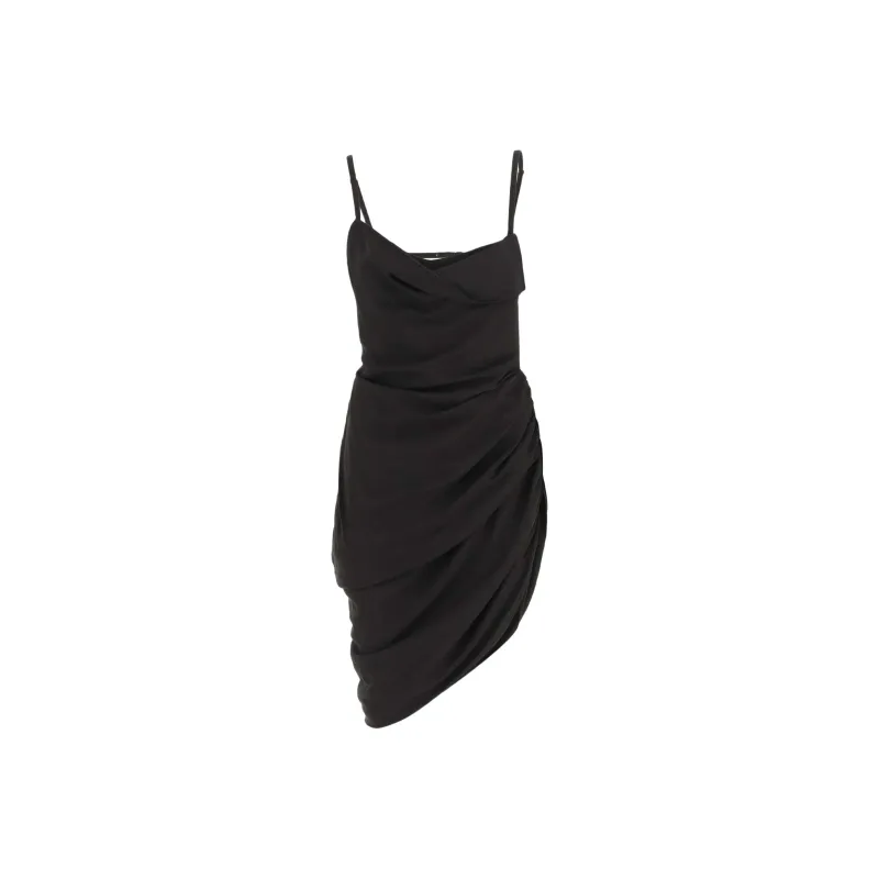 Jacquemus Asymmetrical Gathered Dress-0