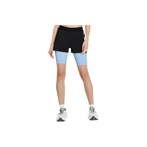 On Sports Shorts Women's Black/Stratum Blue