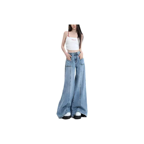YINLEI Jeans Women's Vintage Blue