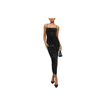 REFORMATION Elise Knit Dress Slip Dresses Women's Black