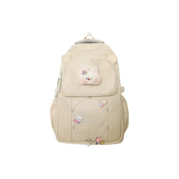 Yalu Nylon Backpack Women's Beige Yellow/Black/Burgundy/Purple/Pink