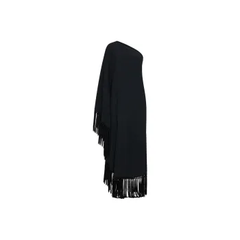 TALLER MARMO One shoulder Fringed Midi Dress