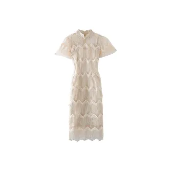 JINYE ORIENTAL Cheongsam Women's Apricot