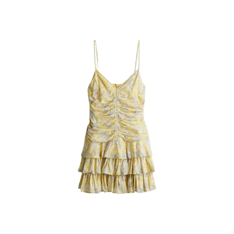 H&M Slip Dresses Women's Light Yellow-0