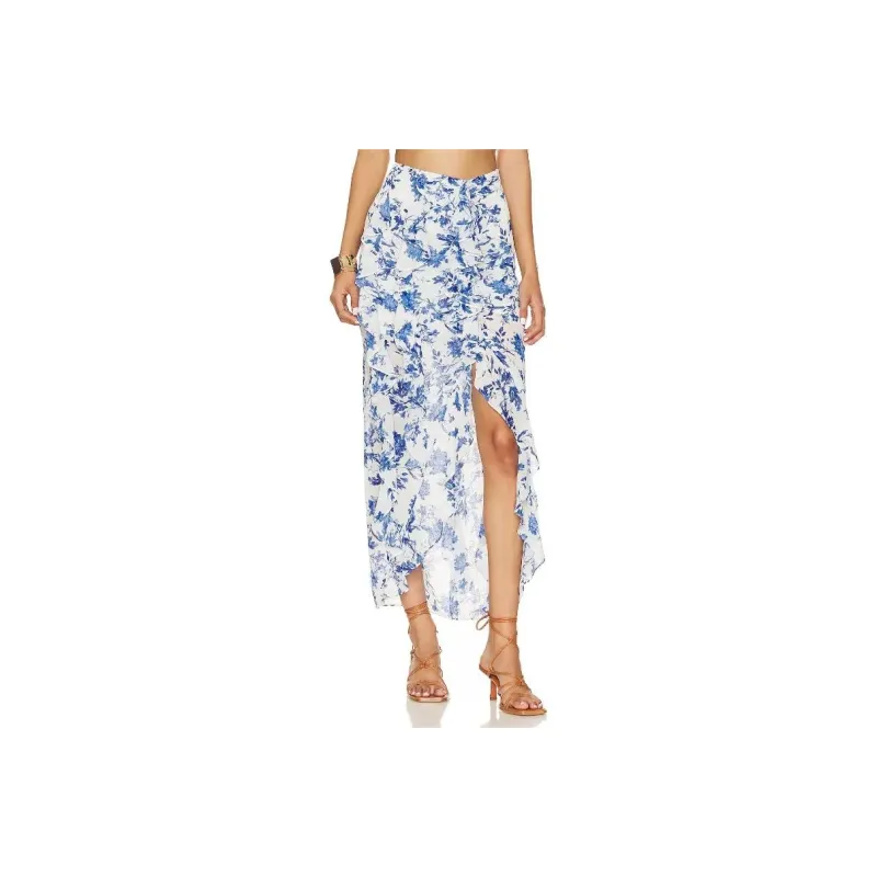FREE PEOPLE Casual Long Skirts Women's Multicolor-0