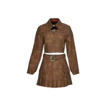 MYMIX Apocalypse Maillard Style Collection Skirt Set Women's Coffee