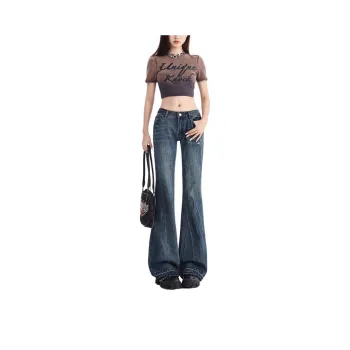 YINLEI Jeans Women's Nostalgic Blue