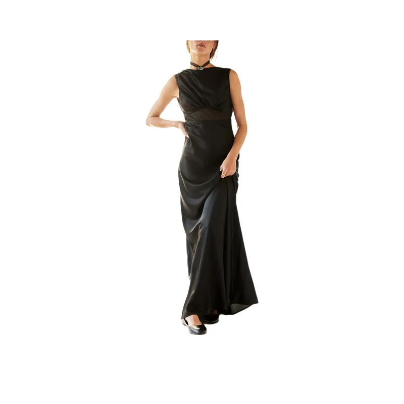 FREE PEOPLE Hansen & Gretel Karina Slip Dress Sleeveless Dress Women's BLACK/Black-0