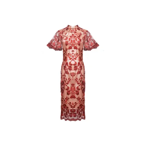 JINYE ORIENTAL Cheongsams Women's Rusty Orange