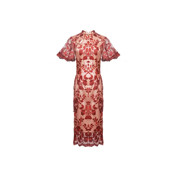 JINYE ORIENTAL Cheongsams Women's Rusty Orange-0
