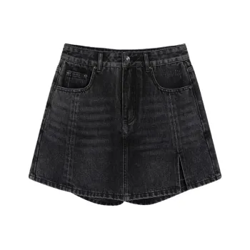 Broadcast Denim Short Skirts Women's Black