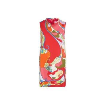 EMILIO PUCCI Orchidee print Silk Mini Dress
