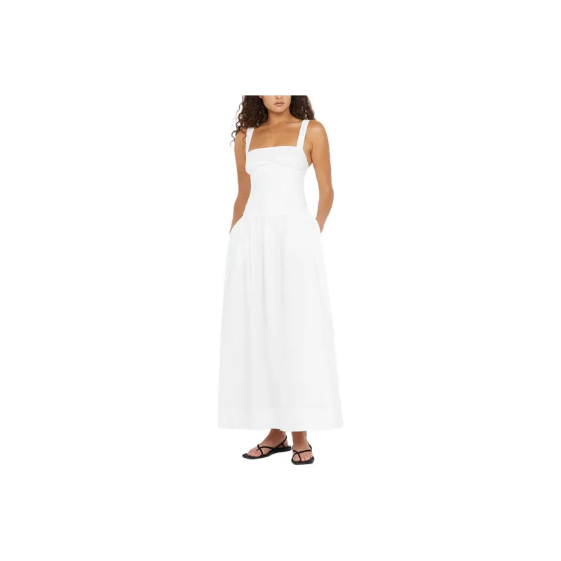 BEC+BRIDGE DUNE MAXI DRESS Slip Dress Women's White/White-0