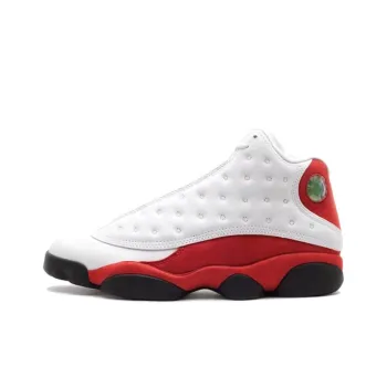 Jordan Air Jordan 13 Anti Slip Wear Resistant Low Top Basketball Shoes Unisex White Red
