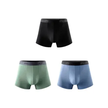 Anta Underpants Men's 3 Pack Basic Black/Gray Blue/Light Green