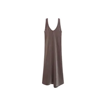 Massimo Dutti Sleeveless Dress Women's Brown