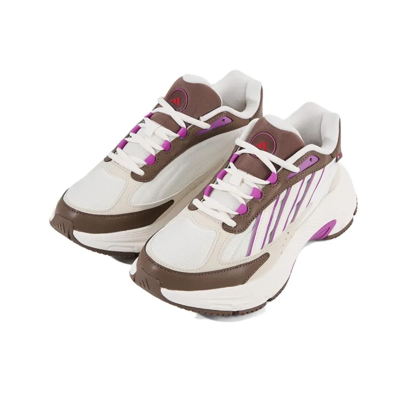Adidas FC CLASSIC Cushioning Slip Resistant Low Top Casual Shoes Women's White Purple-1