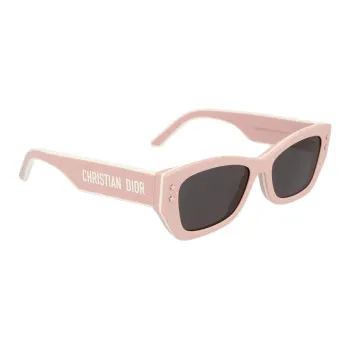 DIOR Acetate Irregular Shape Sunglasses Unisex Pink