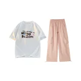 Clothing Sets (White Top+Pink Pants)