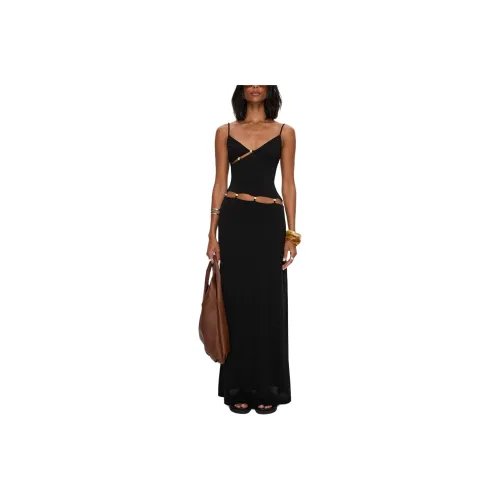 PRINCESS POLLY Allspice Beaded Maxi Dress Slip Dress Women's BLACK/Black