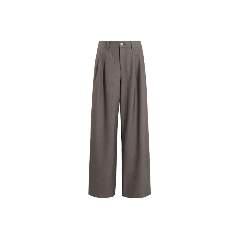 Self Who Suit Trouser Women's Gray Khaki-0