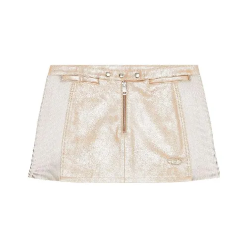 DIESEL Casual Short Skirts Women's Gold