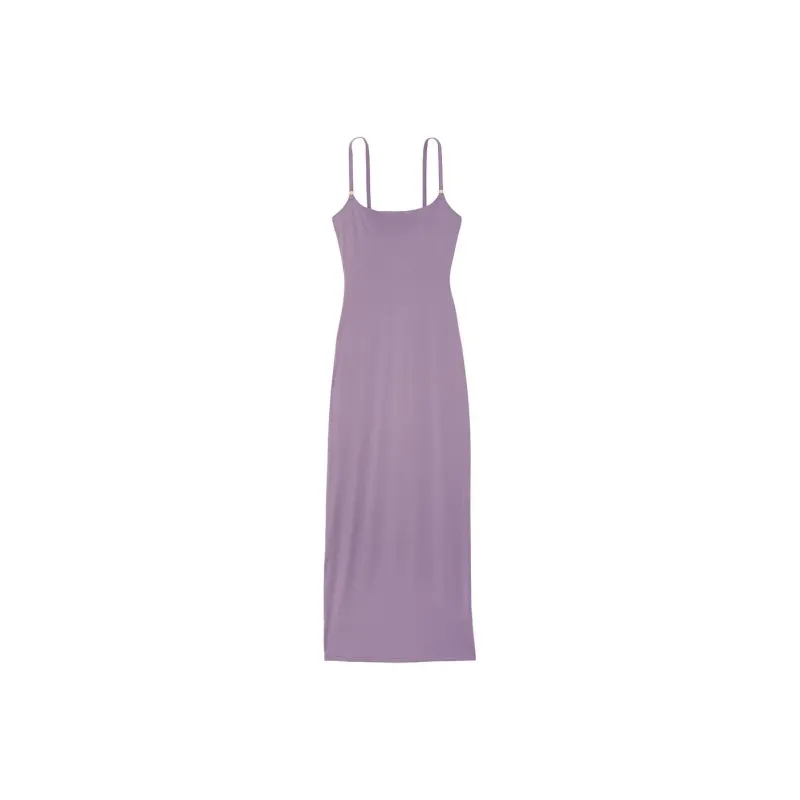Victoria's Secret FeatherSoft BODYWEAR Maxi Slip Dress / FROZEN PLUM Slip Dresses Women's Purple-0