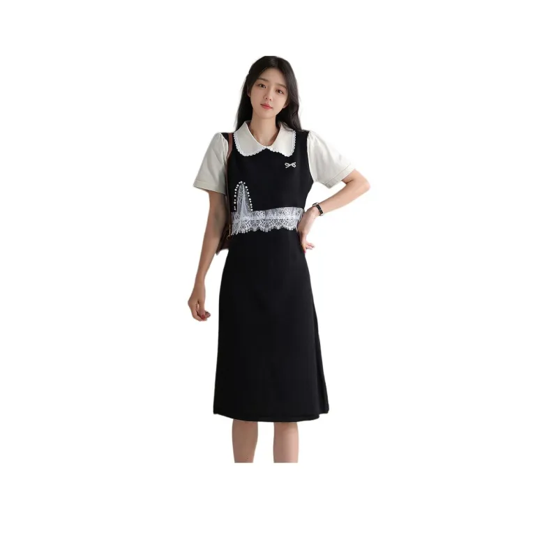 Mm Short Sleeved Dresses Women's Black-0