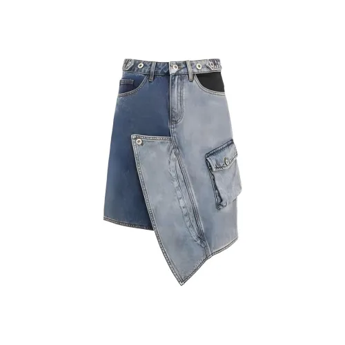 Ugg Feng Chen Wang Boots Denim Short Skirts Women's Blue