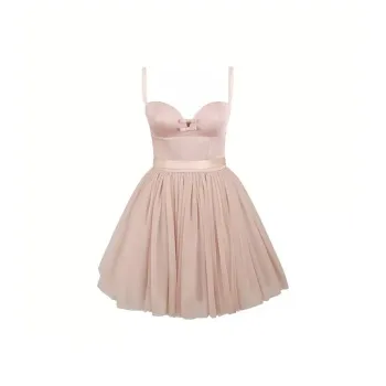 Udon House Slip Dress Women's Gray Pink