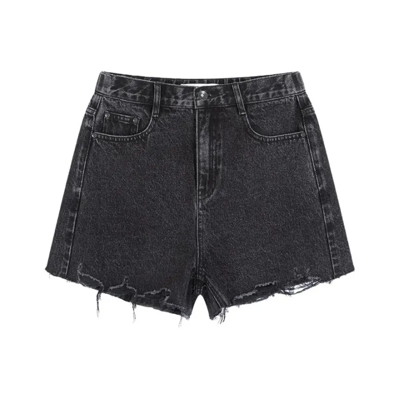 Broadcast Denim Shorts Women's Black-0