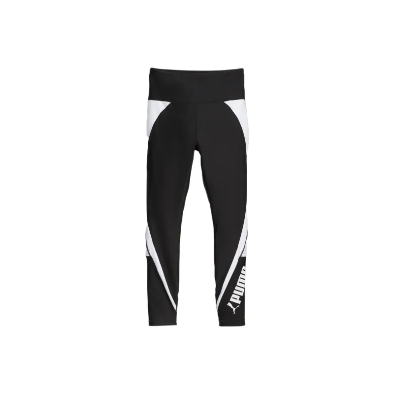 PUMA Fit Women's High-Waist 7/8 Leggings Athletic Trousers Women's Black White-0