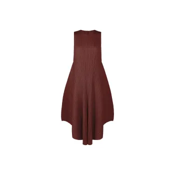 PLEATS PLEASE ISSEY MIYAKE SS24 Sleeveless Dress Women's Brown