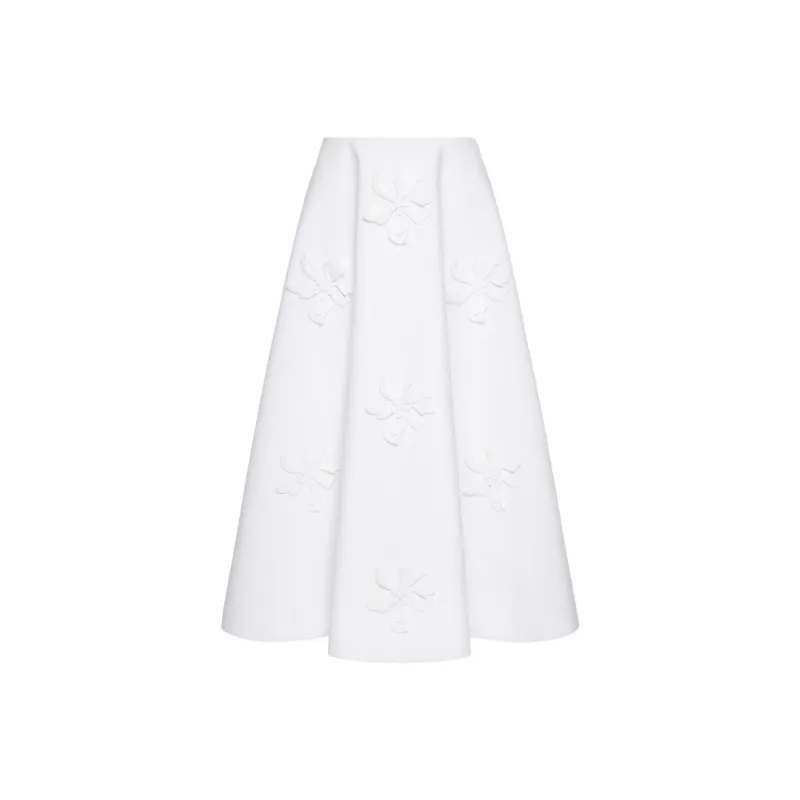 Valentino SS24 Casual Long Skirts Women's White-0