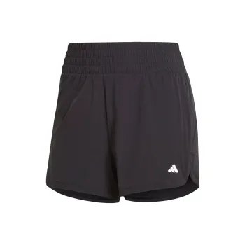 Adidas Pacer Stretch-Woven Zipper Pocket Lux Shorts Sports Shorts Women's Black