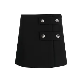 VERSACE Casual Short Skirts Women's Black