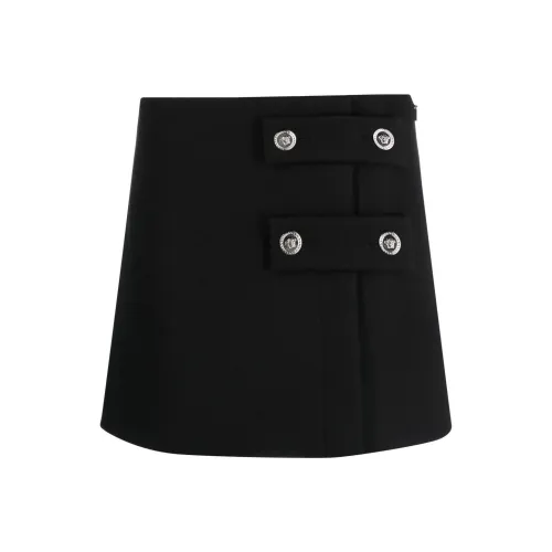 VERSACE Casual Short Skirts Women's Black